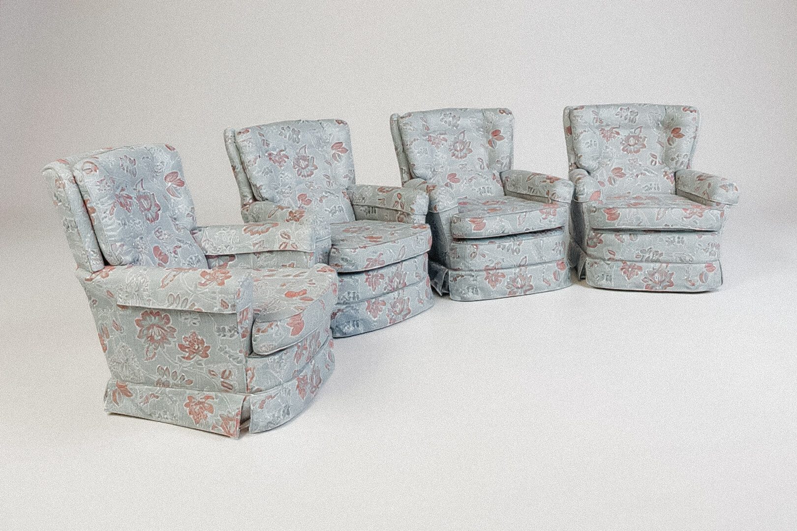 Wingback Chair Set – Sage Floral Print Collection